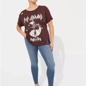 Brown Def Leppard Graphic Band T-Shirt